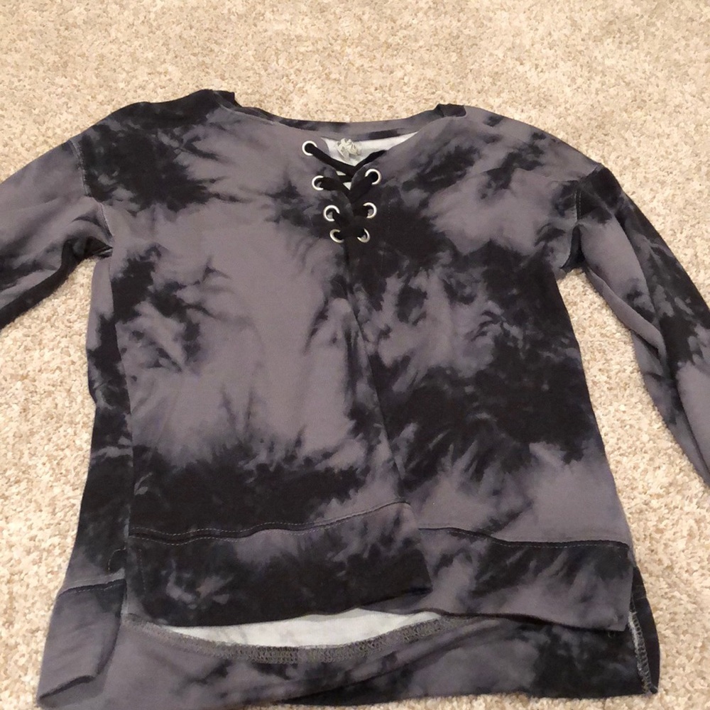 Tie dye crossed sweater